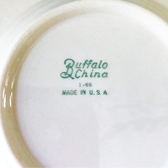 Vintage MCM Howard Johnson Restaurant Dessert Plate Maroon Pieman Buffalo China - Picture 5 of 7